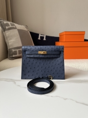 Kelly Danse 22cm Ostrich Skin Dance Bag