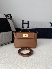Kelly 2424 Mini 21cm Evercolor Swift Leather CC37 Gold