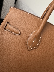 Birkin 30cm Interior Stitching Epsom Textured Calfskin Leather CC37 Gold Brown Gold Hardware