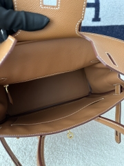 Birkin 30cm Interior Stitching Epsom Textured Calfskin Leather CC37 Gold Brown Gold Hardware