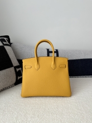 Birkin 30cm Interior Stitching Togo Calfskin Leather 9D Jaune Ambre Amber Yellow Gold Hardware