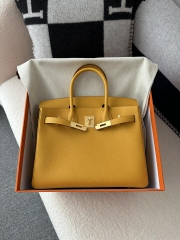 Birkin 30cm Interior Stitching Togo Calfskin Leather 9D Jaune Ambre Amber Yellow Gold Hardware