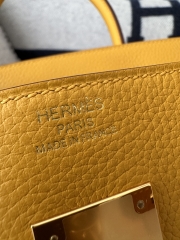 Birkin 30cm Interior Stitching Togo Calfskin Leather 9D Jaune Ambre Amber Yellow Gold Hardware