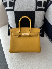 Birkin 30cm Interior Stitching Togo Calfskin Leather 9D Jaune Ambre Amber Yellow Gold Hardware