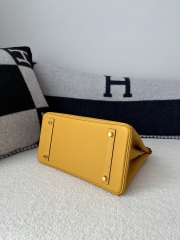 Birkin 30cm Interior Stitching Togo Calfskin Leather 9D Jaune Ambre Amber Yellow Gold Hardware