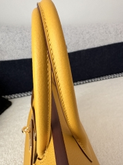 Birkin 30cm Interior Stitching Togo Calfskin Leather 9D Jaune Ambre Amber Yellow Gold Hardware