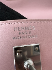 Kelly 25cm Swift Calfskin Leather 3Q Pink Sakura Pink Silver Hardware