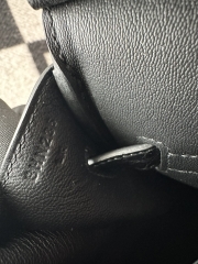 Birkin 35cm Touch Matte Alligator Crocodile & Togo Calfskin Leather CK89 Noir Black Silver Hardware