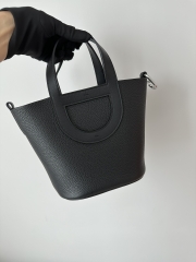 Picotin Lock II 18cm, In The Loop, Imported Clemence & Swift Leather, CK89 Noir Black with Silver Hardware.