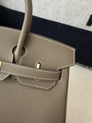 Birkin 30cm, Imported Togo Calfskin, CC18 Etoupe Grey with Gold Hardware.