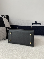 Birkin 25cm, External Stitching, Imported Epsom Leather, CC89 Noir Black with Gold Hardware.