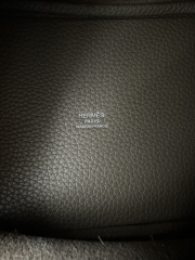 Picotin Lock 18cm, Imported Clemence Leather, CK18 Etoupe Grey with Silver Hardware.