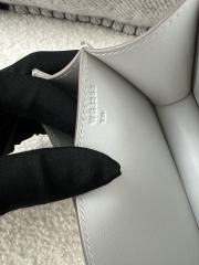 Constance 18cm, Classic Style, Imported Epsom Grained Leather, M4 Gris Pale with Gold Hardware.