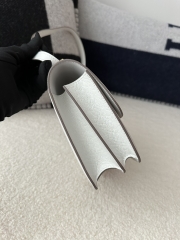 Constance 18cm, Classic Style, Imported Epsom Grained Leather, M4 Gris Pale with Gold Hardware.
