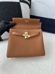 Kelly 25cm, Imported Togo Leather, CC37 Gold (Golden Brown) with Gold Hardware.