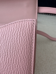 Constance 18cm New Mirror Version in Imported Chevre Goat Leather, 3Q Pink with Silver Hardware
