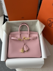 Birkin 25cm in Imported Swift Calfskin, 3Q Pink with Gold Hardware