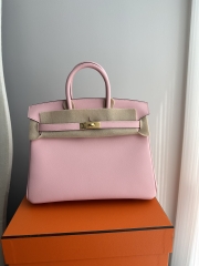 Birkin 25cm in Imported Swift Calfskin, 3Q Pink with Gold Hardware