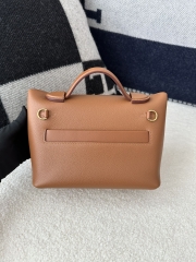 2424 Mini 21cm in Imported Evercolor and Swift Leather, CC37 Gold with Gold Hardware