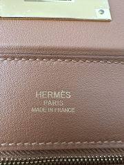 2424 Mini 21cm in Imported Evercolor and Swift Leather, CC37 Gold with Gold Hardware