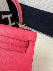 Kelly 25cm in Imported Epsom Grained Leather, I6 Rose Extreme (Vibrant Pink) with Gold Hardware