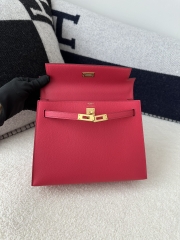 Kelly 25cm in Imported Epsom Grained Leather, I6 Rose Extreme (Vibrant Pink) with Gold Hardware