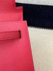 Kelly 25cm in Imported Epsom Grained Leather, I6 Rose Extreme (Vibrant Pink) with Gold Hardware