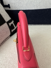 Kelly 25cm in Imported Epsom Grained Leather, I6 Rose Extreme (Vibrant Pink) with Gold Hardware