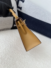Kelly 25cm in Imported Epsom Grained Leather, 2S Sesame with Gold Hardware