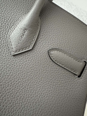 Birkin 30cm in Imported Togo Calfskin Leather, 8F Etain (Tin Grey) with Silver Hardware.
