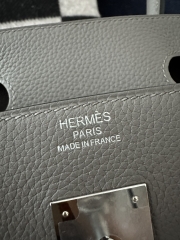 Birkin 30cm in Imported Togo Calfskin Leather, 8F Etain (Tin Grey) with Silver Hardware.