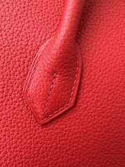Birkin 35cm in Imported Togo Calfskin Leather, Q5 Rouge Casaque (Flag Red) with Silver Hardware.