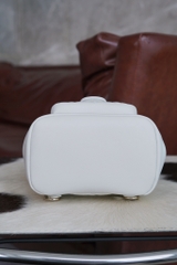 CHANEL 24P Duma Backpack White Genuine Leather
