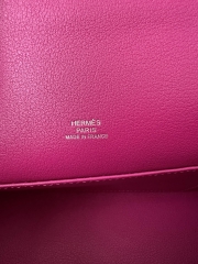 Kelly Pochette 22cm in Imported Swift Calfskin, L3 Rose Purple with Silver Hardware