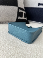 Mini Evelyne in Imported TC Clemence Leather, D2 New Blue Jean with Gold Hardware