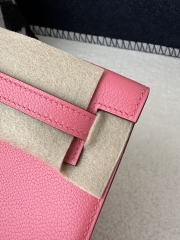 Kelly Danse 22cm in Imported Evercolor Calfskin, 8W Rose Azalee Lipstick Pink with Silver Hardware