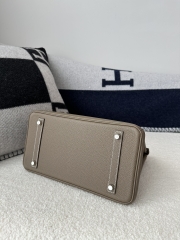 Birkin 30cm in Imported Togo Leather, CK18 Etoupe Grey with Silver Hardware.