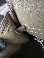 Birkin 30cm in Imported Togo Leather, CK18 Etoupe Grey with Silver Hardware.