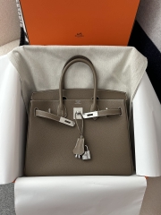 Birkin 30cm in Imported Togo Leather, CK18 Etoupe Grey with Silver Hardware.