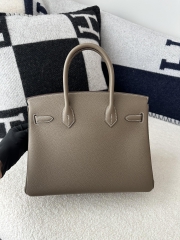 Birkin 30cm in Imported Togo Leather, CK18 Etoupe Grey with Silver Hardware.