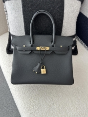 Birkin 30cm in Imported Togo Leather, CC89 Noir Black with Gold Hardware.