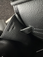 Birkin 35cm Touch in Imported Klein Karoo Ostrich Leather, CC89 Noir Black with Gold Hardware