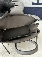 Birkin 25cm in Imported Togo Calfskin, CC8F Etain Pewter Grey with Gold Hardware