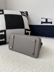 Birkin 25cm in Imported Togo Calfskin, CC8F Etain Pewter Grey with Gold Hardware