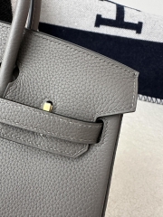 Birkin 25cm in Imported Togo Calfskin, CC8F Etain Pewter Grey with Gold Hardware