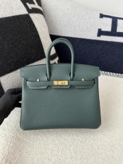 Birkin 25cm in Imported Togo Calfskin, 6O Vert Cypres Pine Green with Gold Hardware.