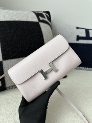 Constance To Go in Imported Evercolor Calfskin, 09 Mauve Pale with Silver Hardware.