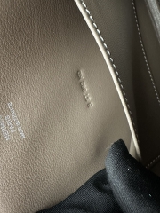 Mini Bolide in Imported Chevre Goat Leather, CK18 Etoupe Grey with Silver Hardware.