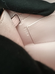 Kelly Mini II in Imported Evercolor Goat Leather, 3Q Pink Cherry Blossom with Silver Hardware.