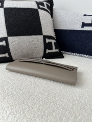 Kelly Cut 31cm in Swift Leather, M8 Gris Asphalte Asphalt Grey with Silver Hardware.